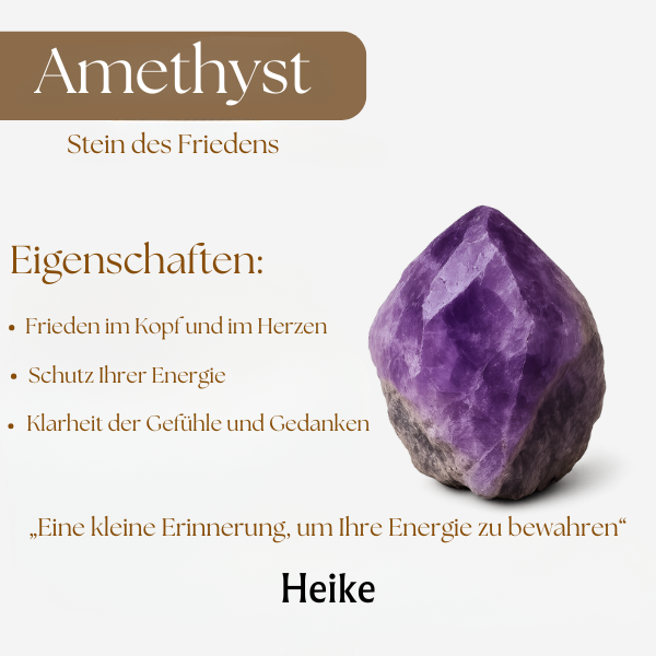 Nadine | Amethyst Halskette und Ohrringe