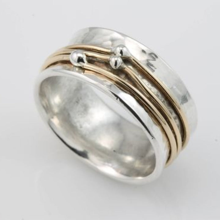Shine – Vintage-Ring aus vergoldetem Silber