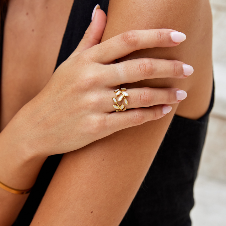 Serene – Ring mit Blattgold