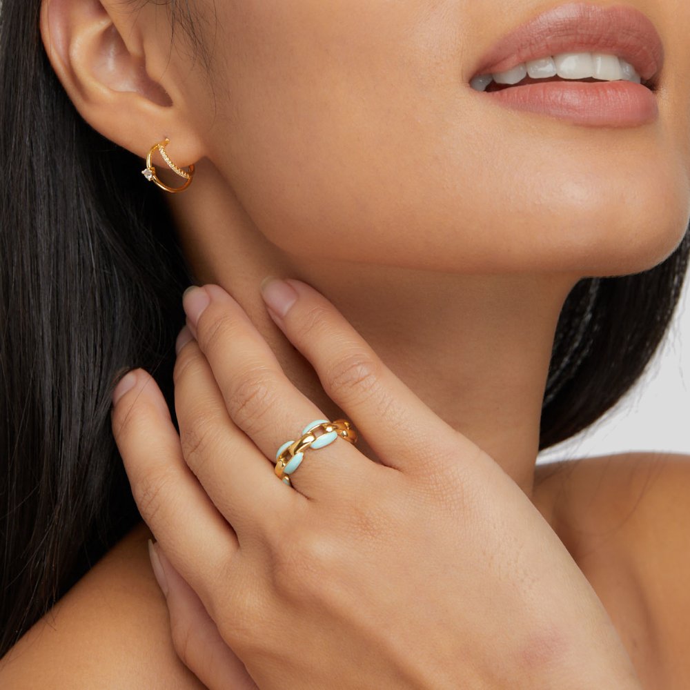 Blauer Reya-Kettenring