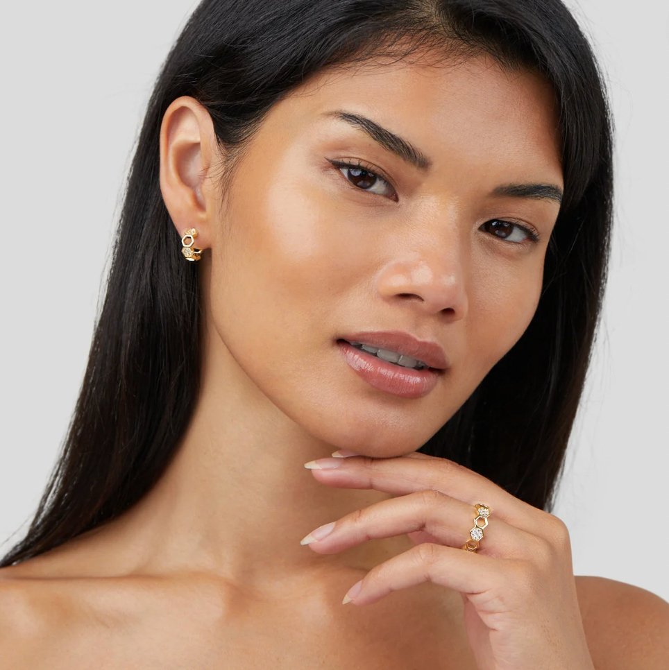 Bei - Gold- und Kristallring