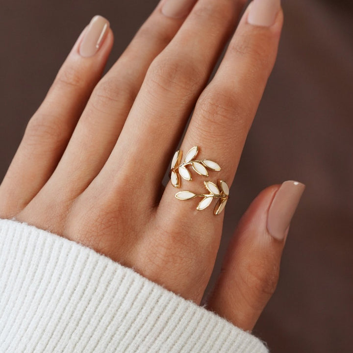 Serene – Ring mit Blattgold