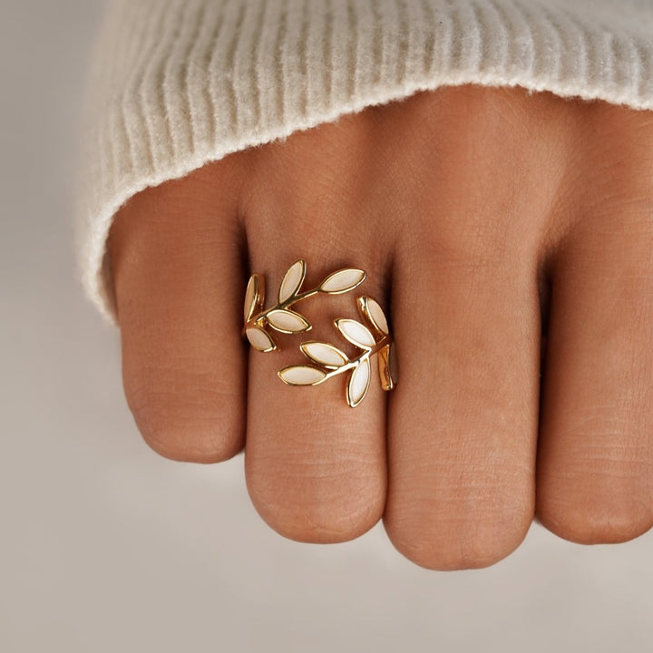 Serene – Ring mit Blattgold
