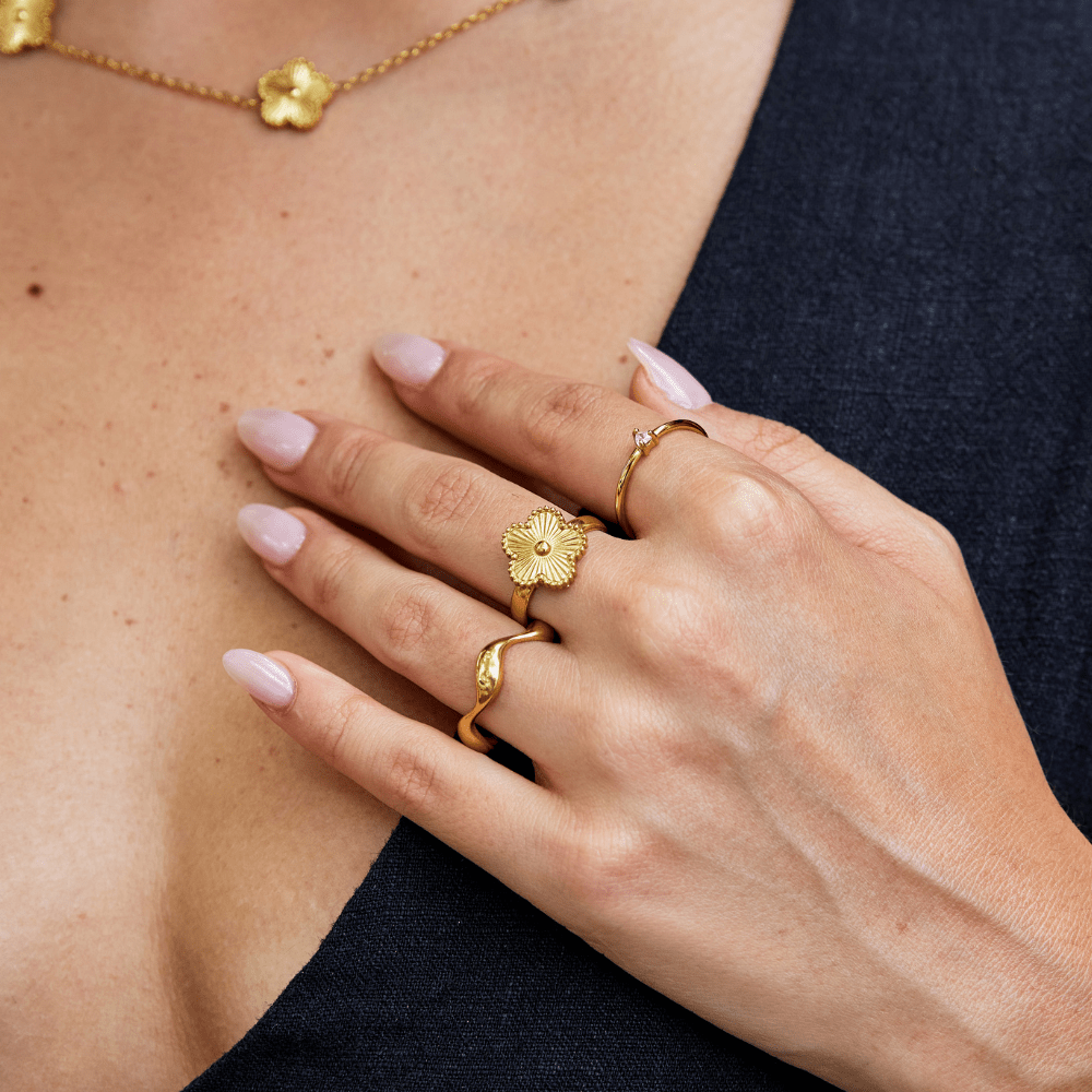 Goldener Kleeblattring