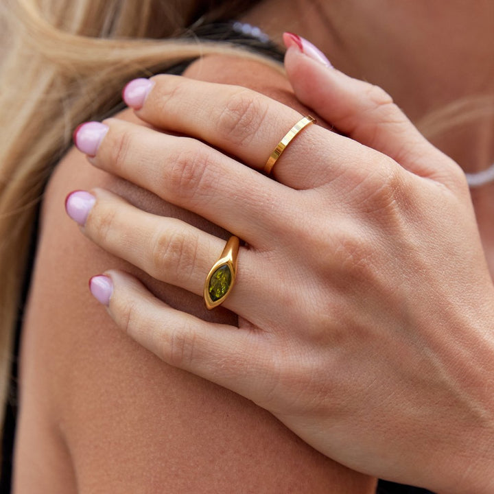 Grüner Arizona-Kristallring