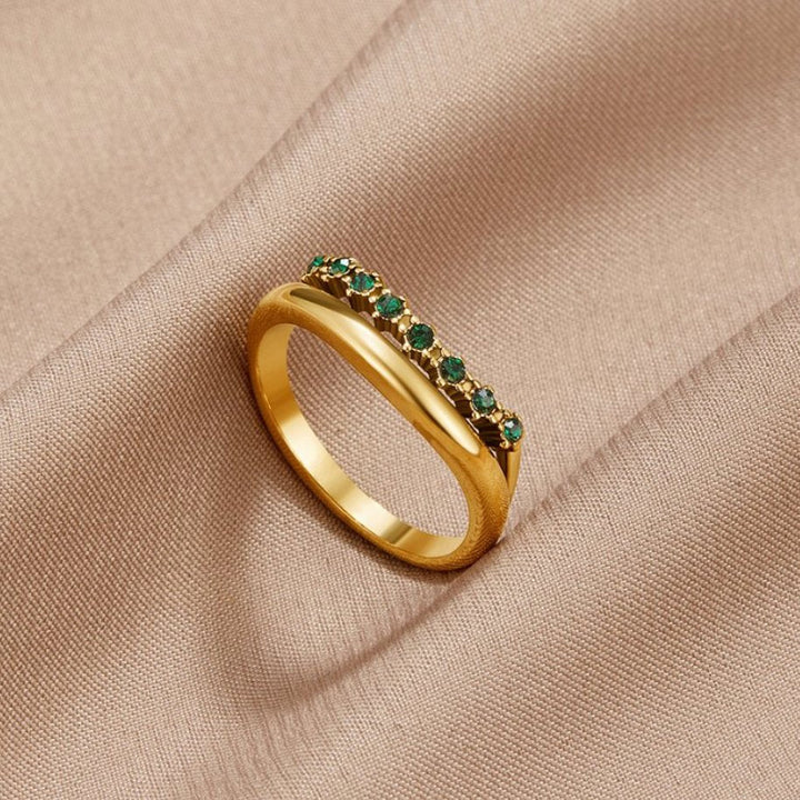 Mary – Smaragdgrüner, mehrschichtiger Ring