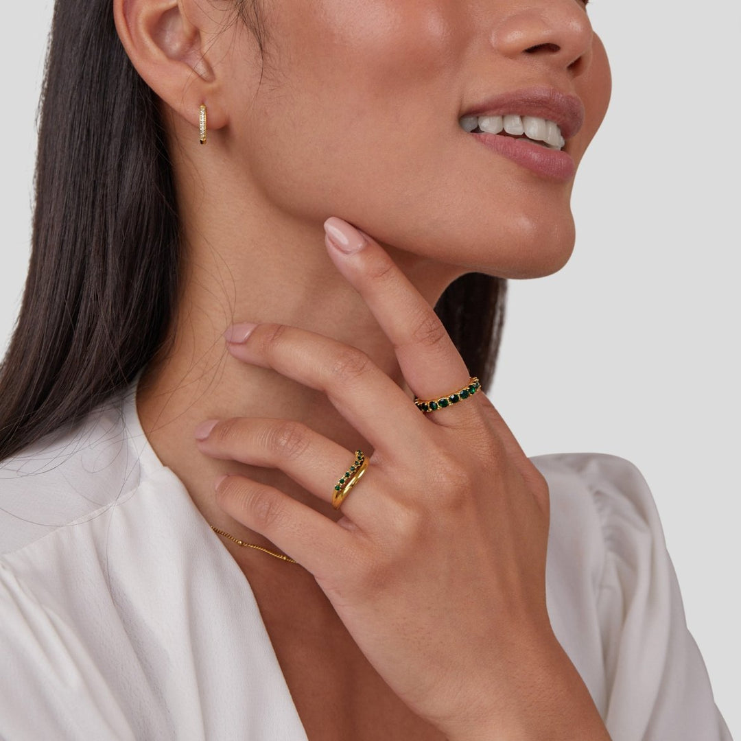 Mary – Smaragdgrüner, mehrschichtiger Ring