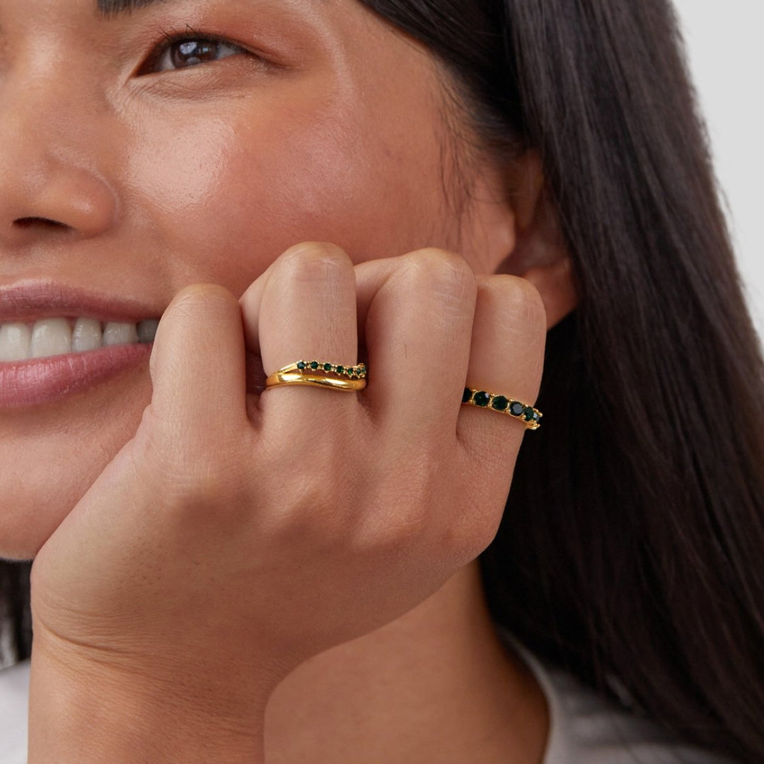 Mary – Smaragdgrüner, mehrschichtiger Ring