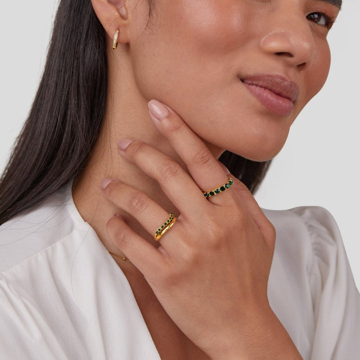 Mary – Smaragdgrüner, mehrschichtiger Ring