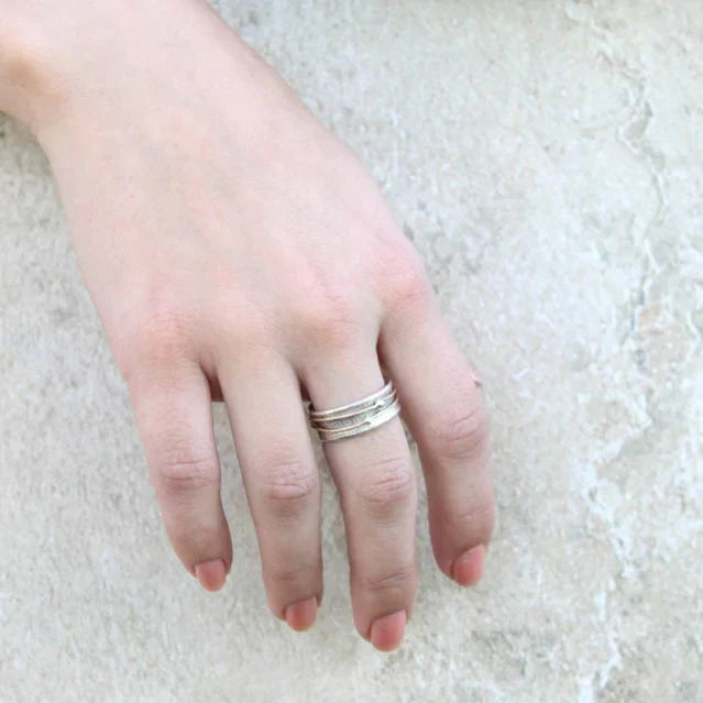 Shine – Vintage-Ring aus vergoldetem Silber